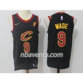 Camiseta Hombre Cleveland Cavaliers Dwyane Wade 9 Nike 2017-18 Negro Swingman